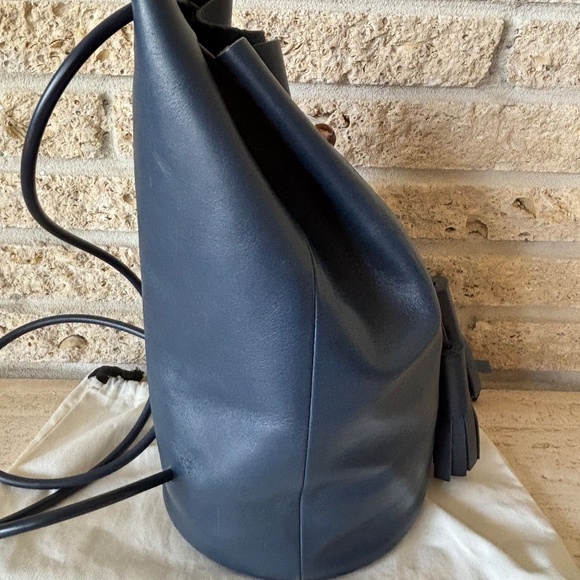 Building Block Navy Backpack Purse Bag Tassels Garment Bag - Picture 7 of 11